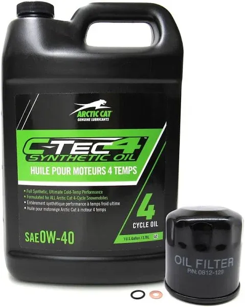 Arctic Cat 4-Cycle Synthetic C-TEC4 Oil Change Kit