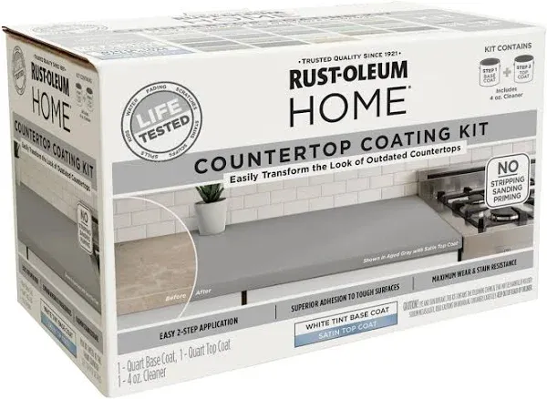 Rust-Oleum Home Satin Deep Tint Base Acrylic Countertop Paint Kit 1 qt