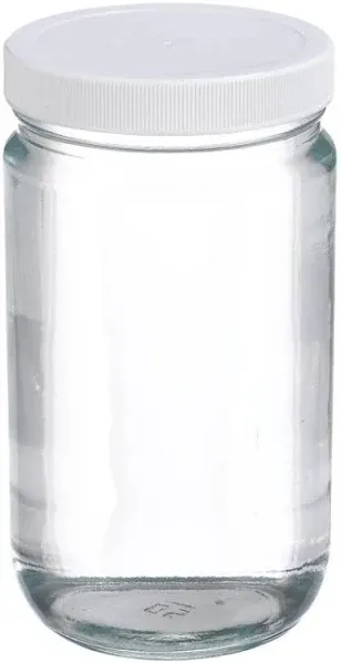 32 oz Clear Glass Jars w/ Lined Aluminum Caps