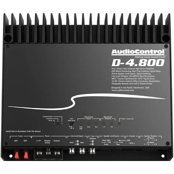 AudioControl D-4.800 4-Channel Car Amplifier with DSP