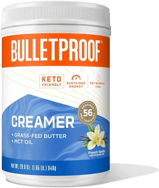 Bulletproof French Vanilla Creamer, 29.6 Ounces, Keto Coffee Creamer with MCT