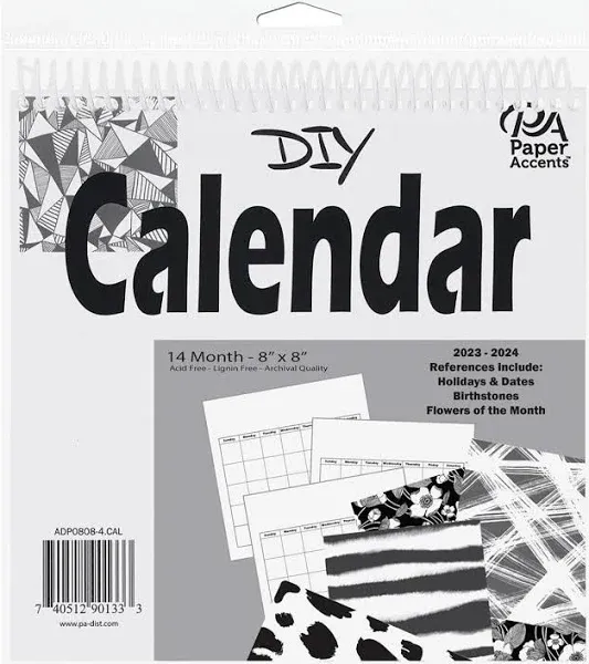 Accent Design Paper Accents Blank Calendar