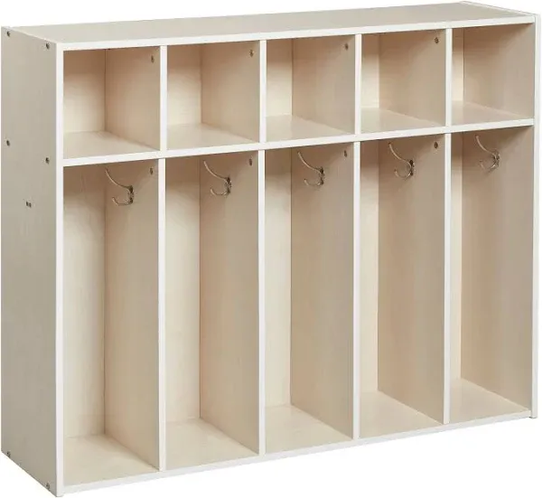 ECR4Kids Streamline 5-Section Toddler Coat Locker