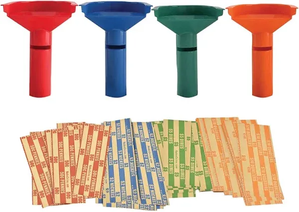 Nadex Easy Wrap Coin Tube Set - Wrappers Included open box