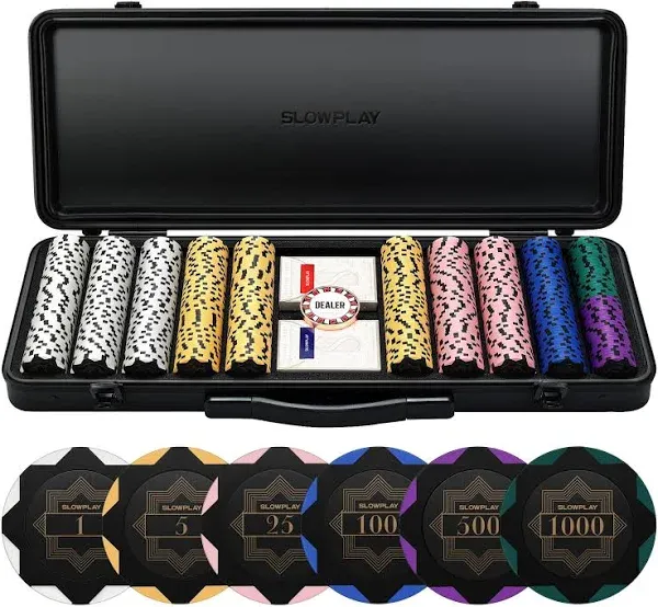 Slowplay 14g Clay Poker Chips Set for Texas Holdem