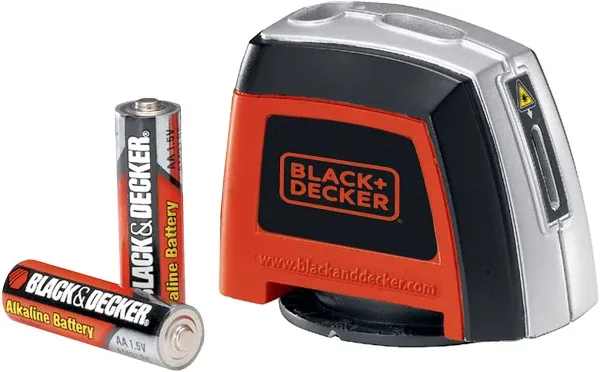 BLACK+DECKER Laser Level, Self-Leveling, 360 Degree Wall Attachment, AA Batteries Included (BDL220S)