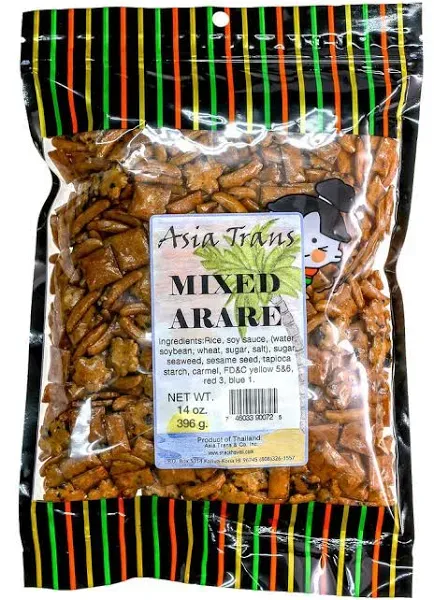 Asia Trans Mixed Arare Rice Crackers - Hawaiian Favorite - Sweet & Salty Japanese Crunchy Gourmet Trail Mix Snack