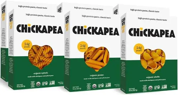 Chickapea Organic Chickpea Pasta Variety Pack