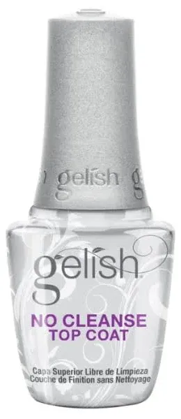 Gelish Mini No Cleanse Gel Nail Top Coat, Nail Gel Top Coat, Top Coat For Gel Nails, 0.3 ounce