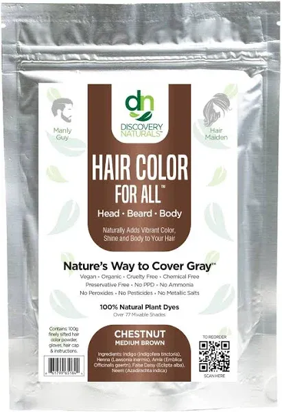 Henna Hair Color For All Kit 100% All Natural Hair Dye & Beard Dye Powder Organic