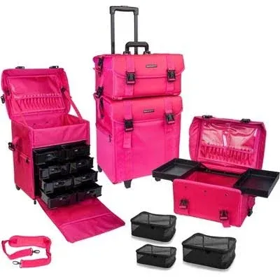 SHANY Soft Makeup Artist Rolling Trolley Cosmetic Case