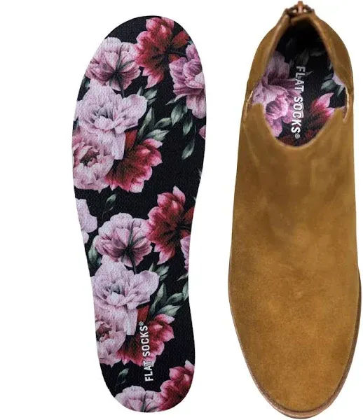 FLAT SOCKS Floral Print No Show Socks