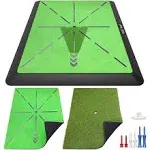 Golf Hitting Mat, Golf Mat Practice Indoor &amp; Outdoor for Swing Path Feedback, 