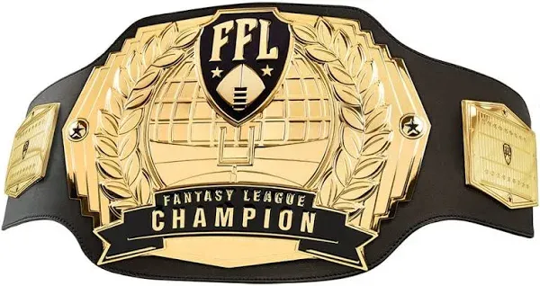 TrophySmack Fantasy Football Championship Belt, Adult Unisex, Size: Varies, Gold