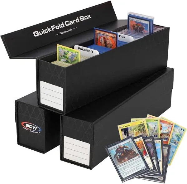 BCW QuickFold Card Boxes Graded Cards 3 Pack