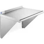 GRIDMANN 24 x 18 inch NSF Stainless Steel Wall-Mount Shelf