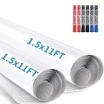 Dry Erase Paper, Whiteboard Stickers for Wall, 2 Rolls of (1.5x11 ft) White Board Paper Peel and Stick, Super Sticky, No Ghost White Board Paper Roll