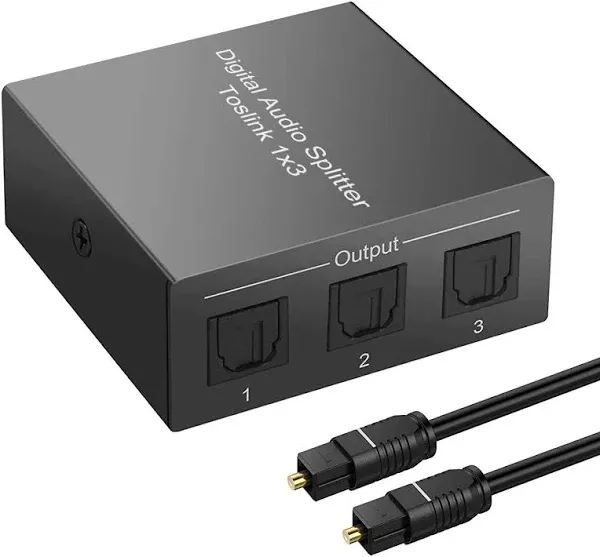 Azduou 3 Port Toslink Splitter