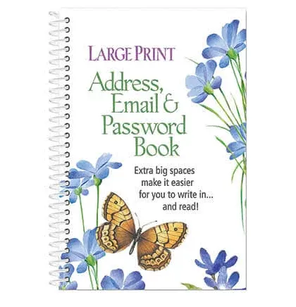 Large Print Address, Password Book