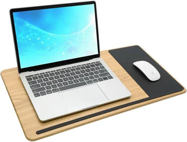 Wooden Bamboo Lap Desk: 4-Way Use, Lightweight for Home & Office