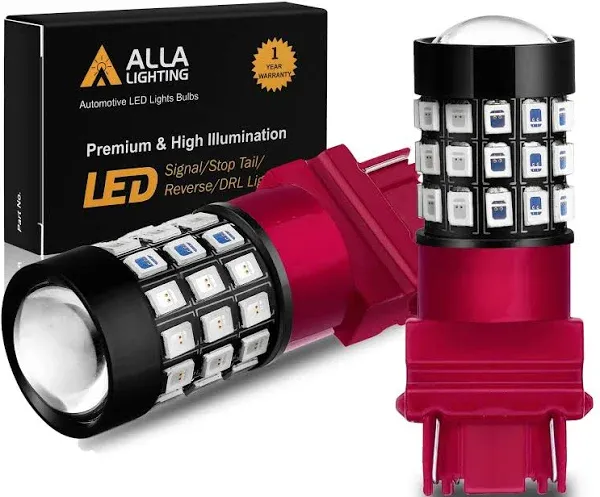 Alla Lighting 2x Super Bright Red 3457 3156 3156K 3157k 3157ak LED Bulbs