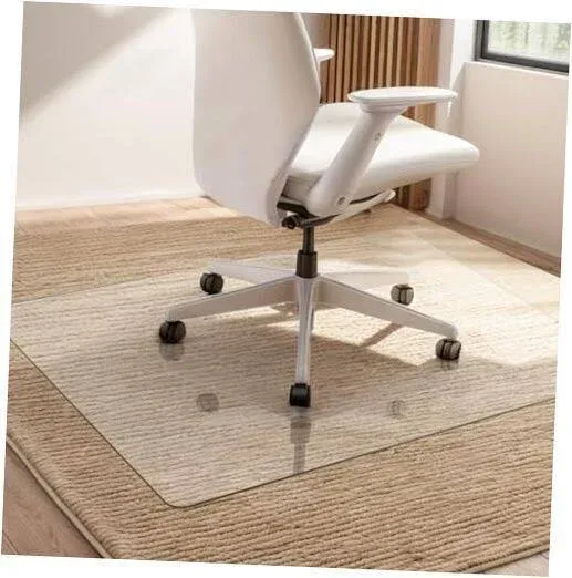 XINQIDAI Office Chair Mat for Carpet, 47"x32" Heavy Duty Flat Shipping, Chair Mat for Carpet and Hardwood Floor