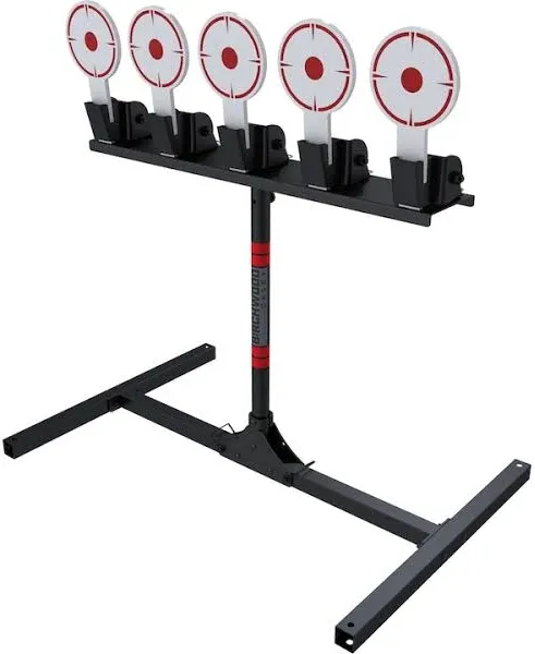 Birchwood Casey 5 Spring Loaded Self-Resetting Targets w/ Plate Rack, : BC-5TPR