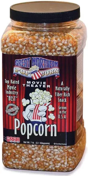 Yellow Popcorn Kernels - 7lb Jug of Non-GMO Premium Gourmet Popcorn - For Mic...