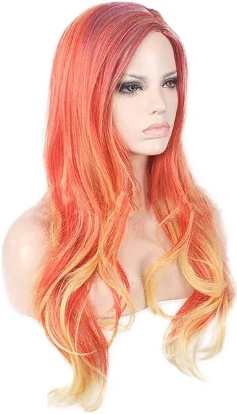 WeeH Women Wigs Long Hair Heat Resistant Spiral Curly Cosplay Wig Fashion Wav...