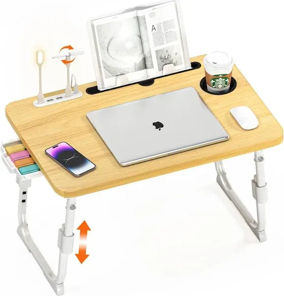 Versatile &amp; Adjustable Laptop Table with USB Ports - Ideal for Bed, Sofa