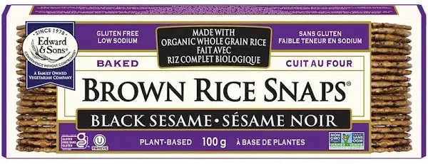 Edward & Sons Black Sesame Rice Snaps