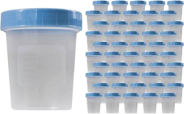 Specimen Cups with Leak Proof Screw on Lids 4Oz Clear Non Sterile Urine Sample