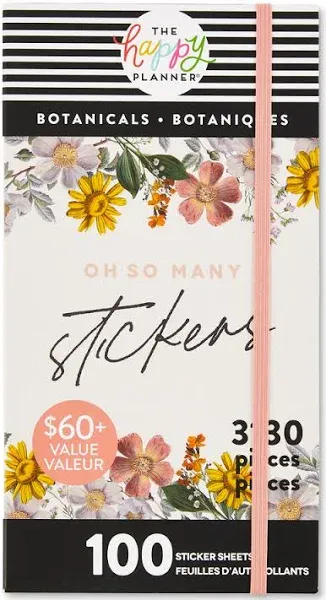 Mega Value Pack Stickers - Flowers &amp; Notes - 100 Sheets