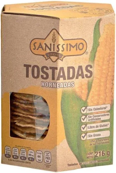 Sanissimo Tostadas de maíz horneadas al horno (paquete de 2)