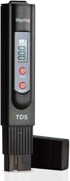 TDS2 Digital 2-Button TDS Meter with Backlit LCD, Black