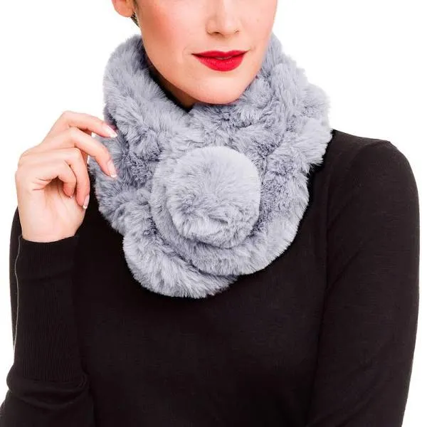 MELIFLUOS Women's Fur Collar Scarf