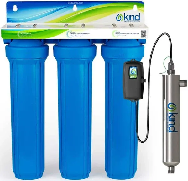 Kind Water Systems Whole House Salt-Free Water Softener and Filter Combo with UV