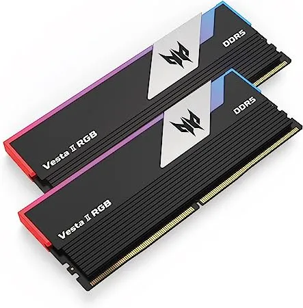 Acer Predator Vesta II RGB DDR5 Gaming RAM Stick 32GB (16GBx2) 5200MHz PC5-41600 CL38 288-Pin Computer Memoria for Desktop PC - BL.9BWWR.316