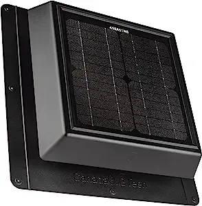 4 Seasons Solar Powered Polycarbonate Vent, Weatherproof Design, Quietly Cools Up to 500 Sq Ft, 400 CFM