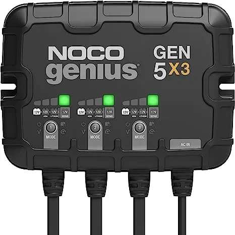 NOCO GEN5X3 - Battery Charger 3-Bank 15 Amp Onboard