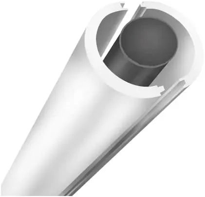 Ekena Millwork 5" x 94" PVC Lally Column Cover with Standard Cap & Base (Wraps Round Columns up to 4" in Diameter)