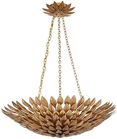 Crystorama (517)Broche 6-Light Chandelier Antique Gold