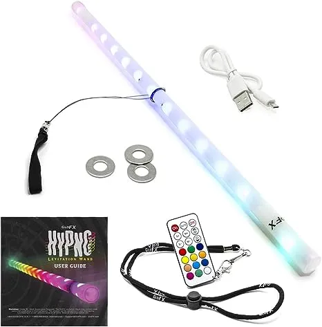 GloFX Hypno Levitation Wand – Short String Light Up LED Levi Wand Flow Toy