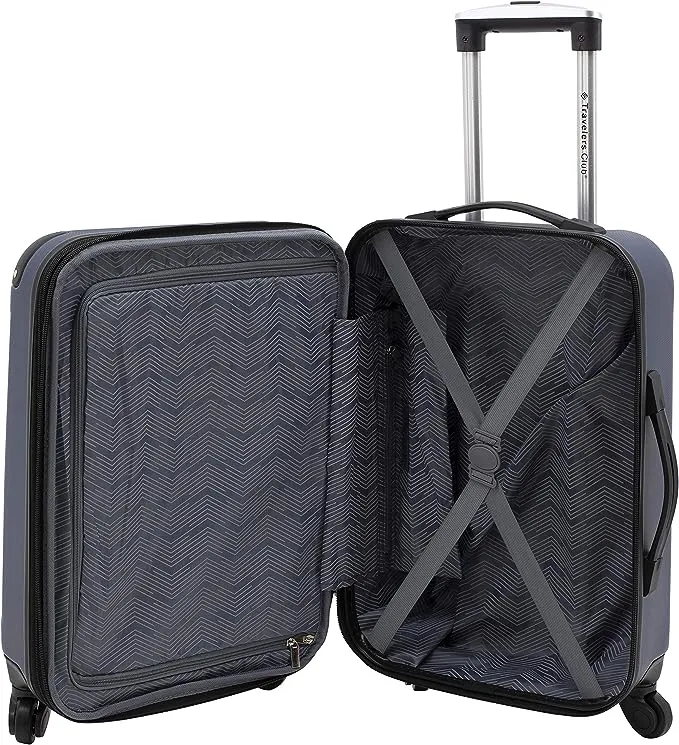 Travelers Club Sky+ Luggage Set, Expandable, Navy 3 Piece Blue 