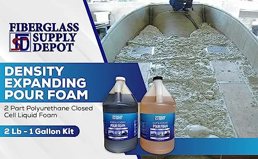 4 Lb. Density Expanding Pour Foam, 2 Part Polyurethane Closed Cell Liquid Foam for Boat and Dock Flotation, Soundproofing, Filling Voids, and Insulation (Quart Kit)