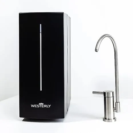 Westerly Under Sink Water Cooler and Filter System, Compact, Quiet, Efficient Water Chiller, Black