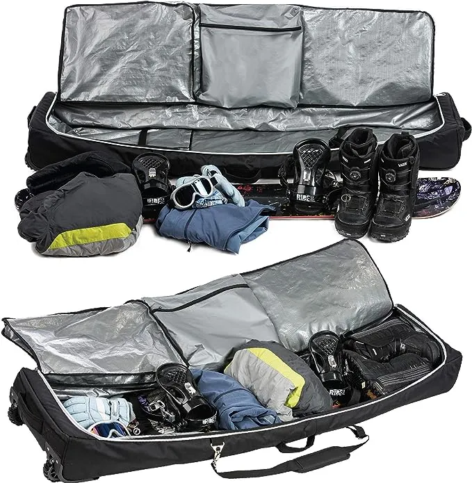 Athletico Conquest Padded Snowboard Bag With Wheels - Travel Bag for Single Snowboard and Snowboard Boots