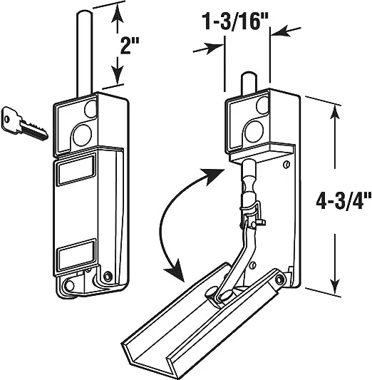 Prime Line Products U 9997 Bolt Lock Keyed Aluminum