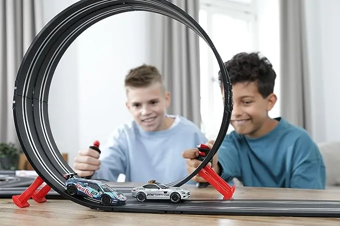 Carrera GO!!! Electric Powered Slot Car Racing Kids Toy Race Track Set 1:43 Scale, DTM Power Run