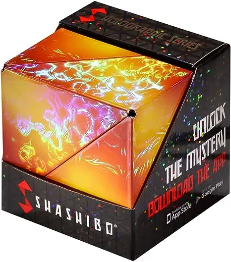 Shashibo Shape Shifting Box - Award-Winning, Patented Fidget Cube w/ 36 Rare Earth Magnets - Transforms Into Over 70 Shapes, Gift Box, Download Fun